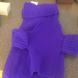 Classic Ralph purple cashmere cable dog sweater